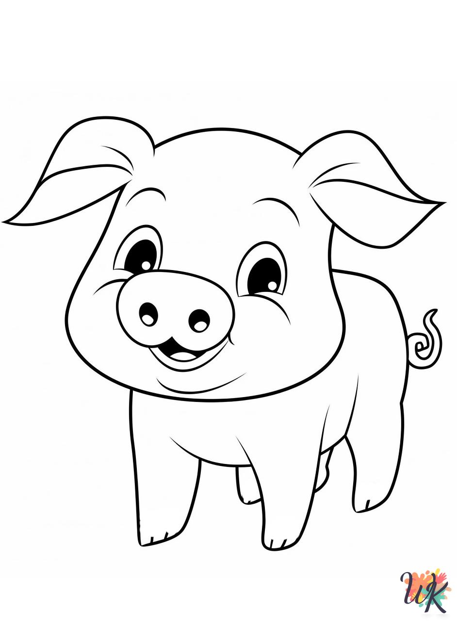 free printable coloring pages Pigs 1