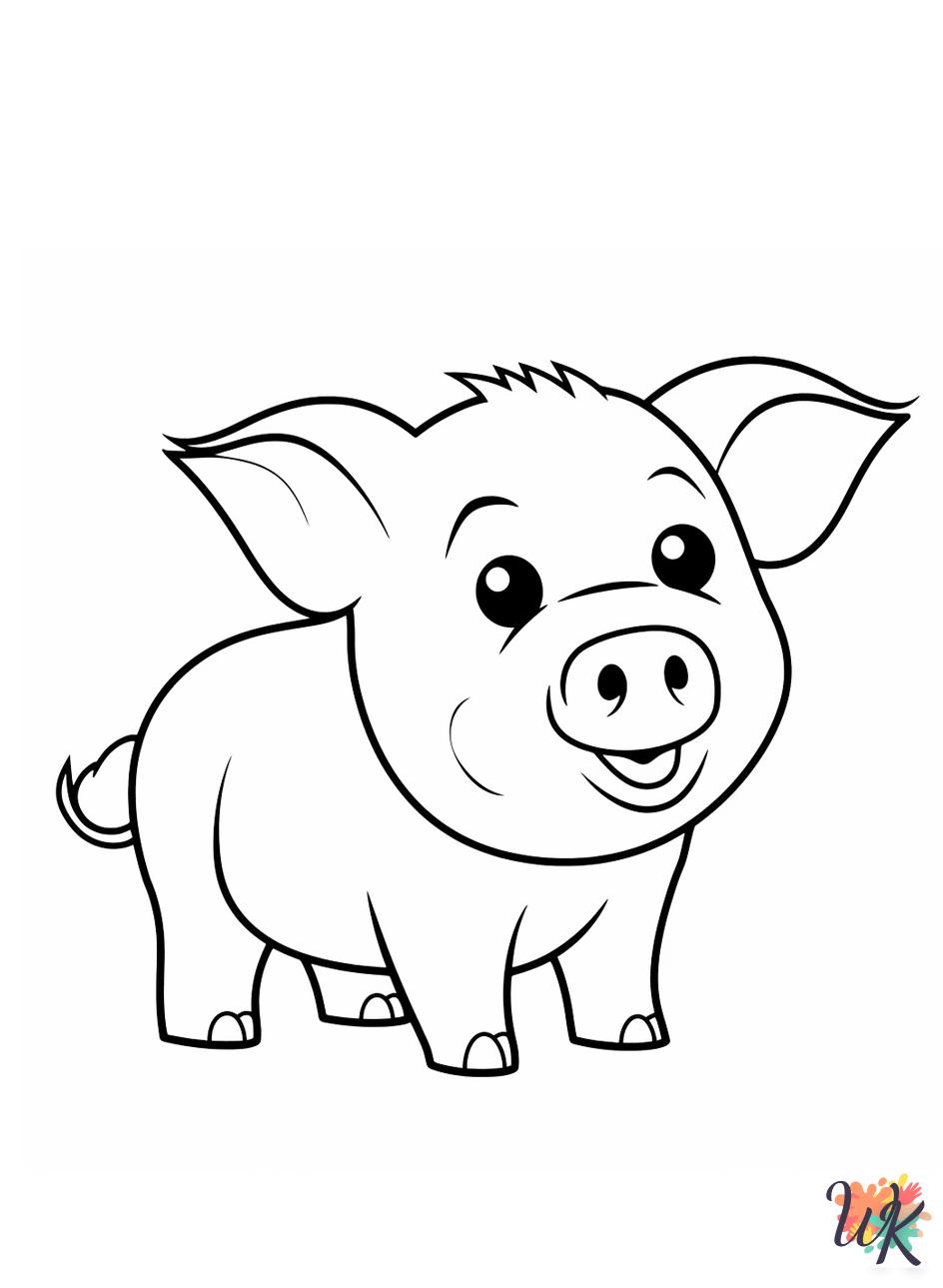 Pigs free coloring pages 2