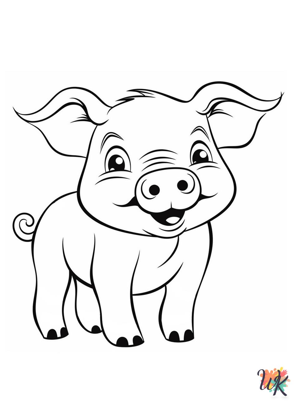Pigs coloring pages printable free