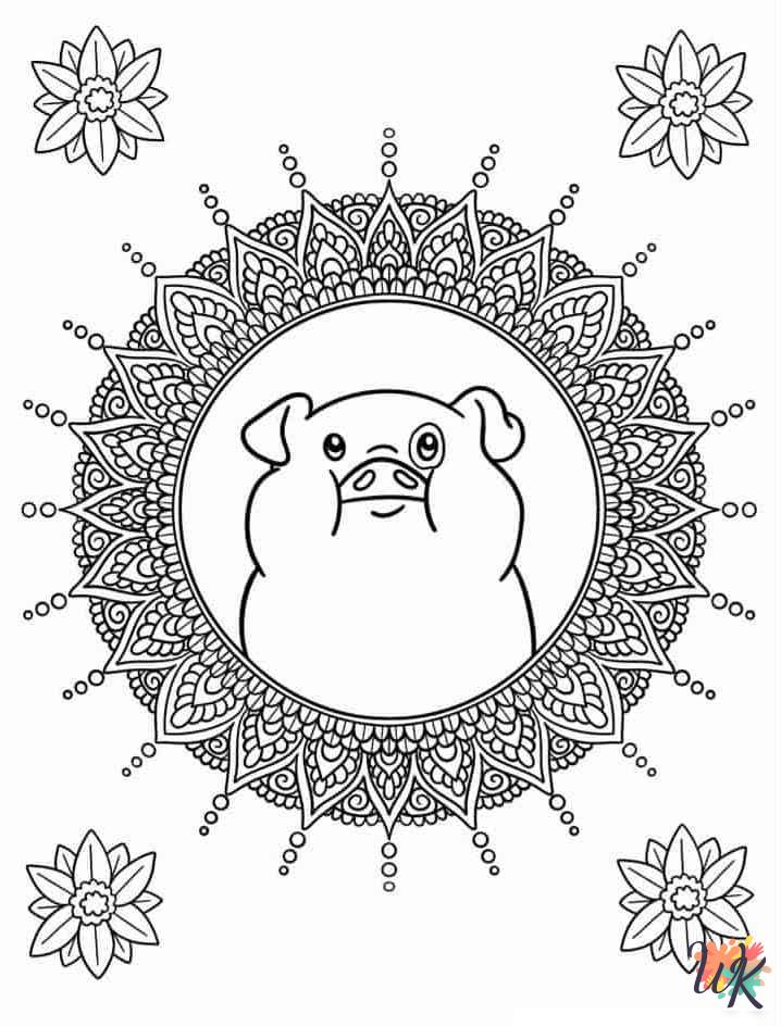 kids Pigs coloring pages 1
