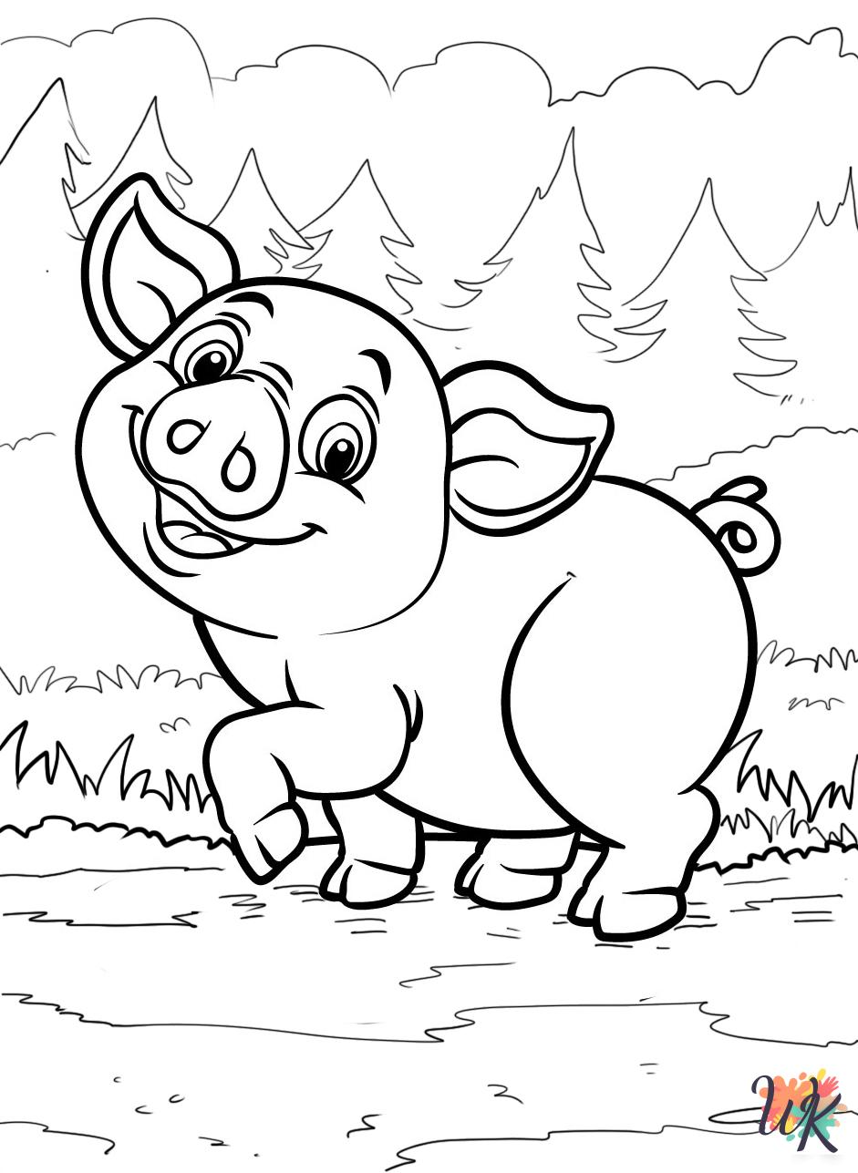 free printable Pigs coloring pages 1