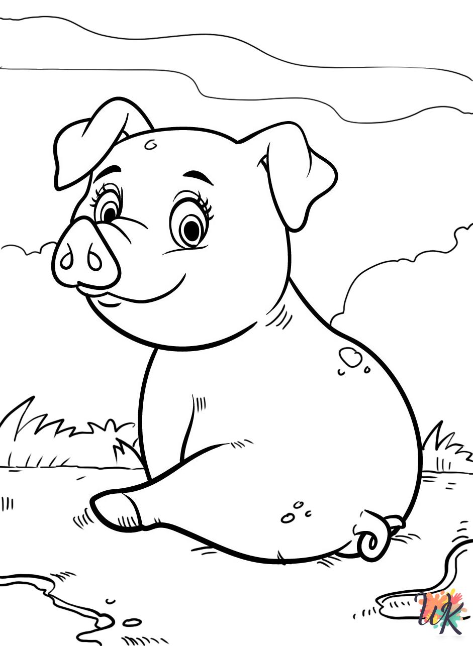 Pigs coloring pages to print