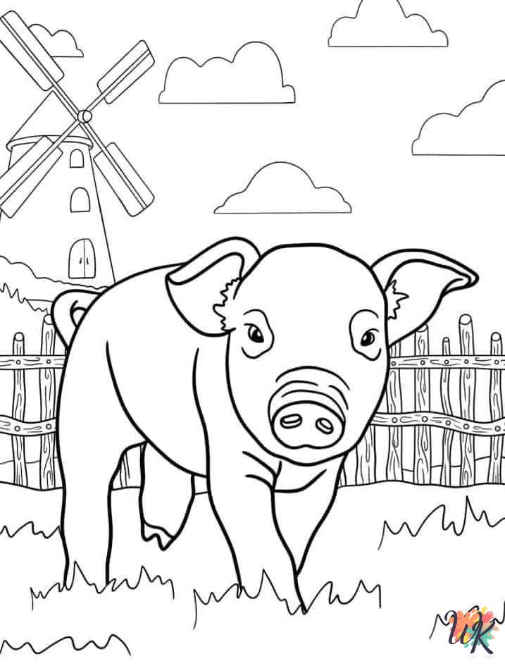 Pigs ornaments coloring pages 1