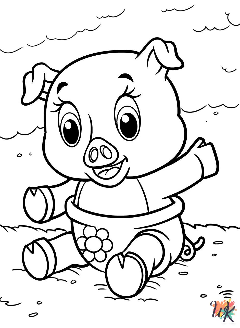 easy Pigs coloring pages