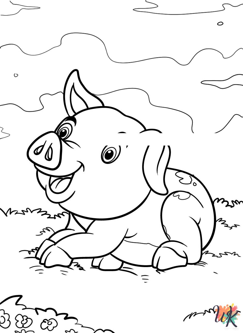 Pigs ornament coloring pages 1