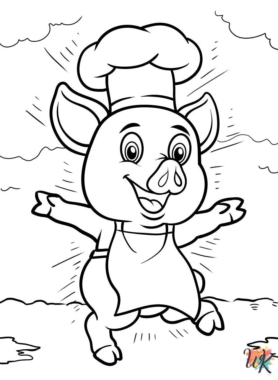 Pigs free coloring pages