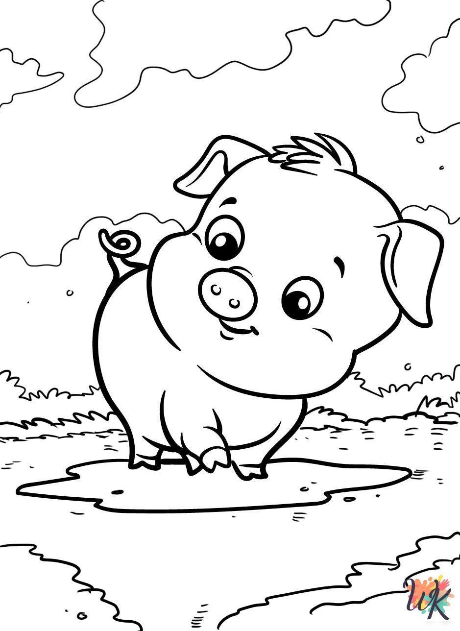 Pigs free coloring pages