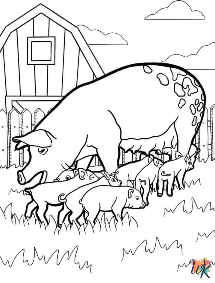 hard Pigs coloring pages