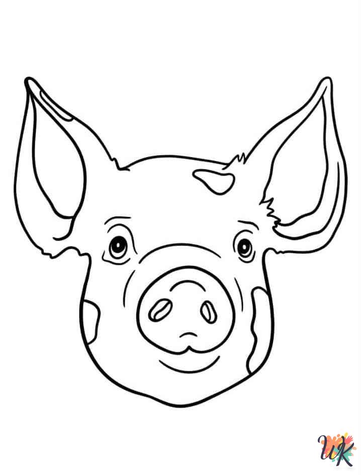 free Pigs printable coloring pages