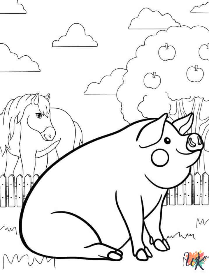 Pigs ornaments coloring pages