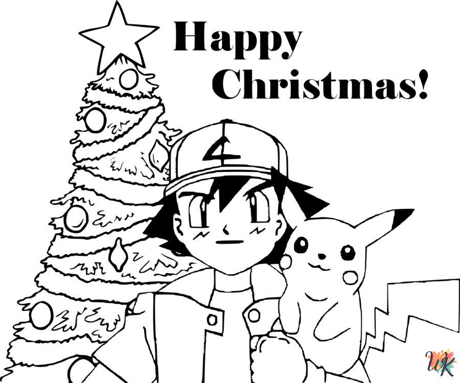 fun Pokemon Christmas coloring pages