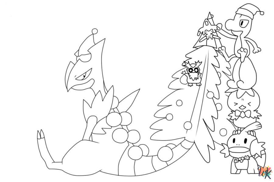 Pokemon Christmas coloring pages printable