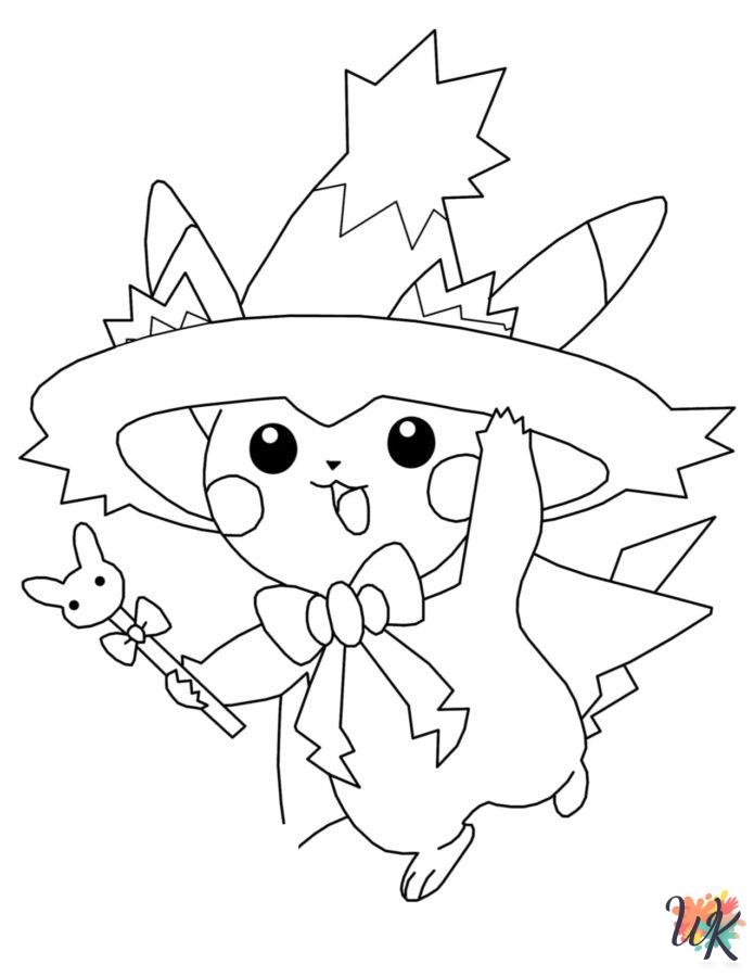 Pokemon Christmas coloring pages for adults