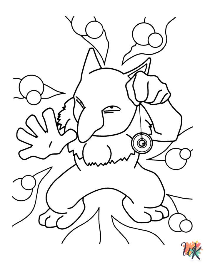 coloring pages for kids Pokemon Christmas