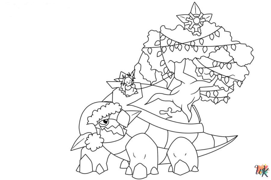 merry Pokemon Christmas coloring pages