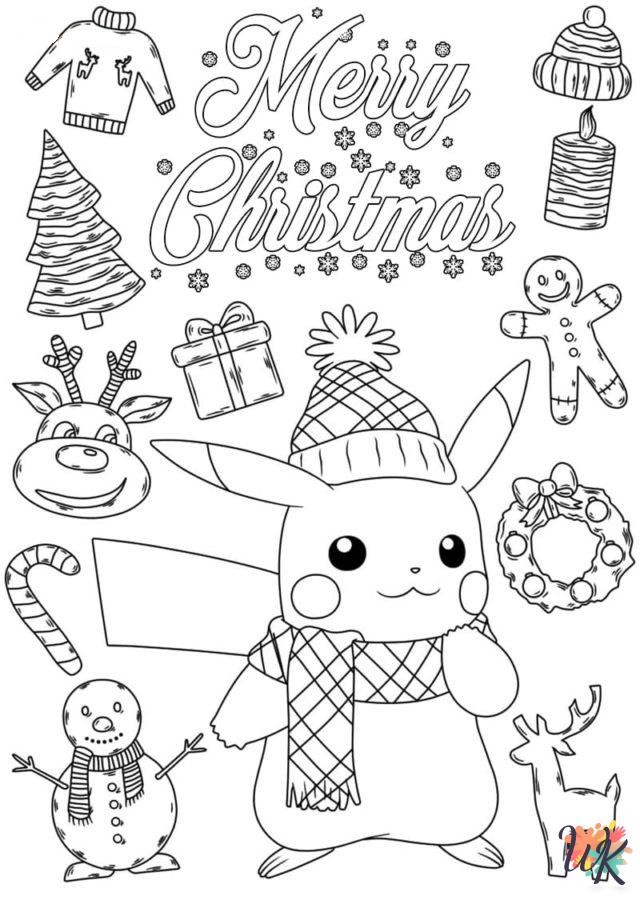 hard Pokemon Christmas coloring pages