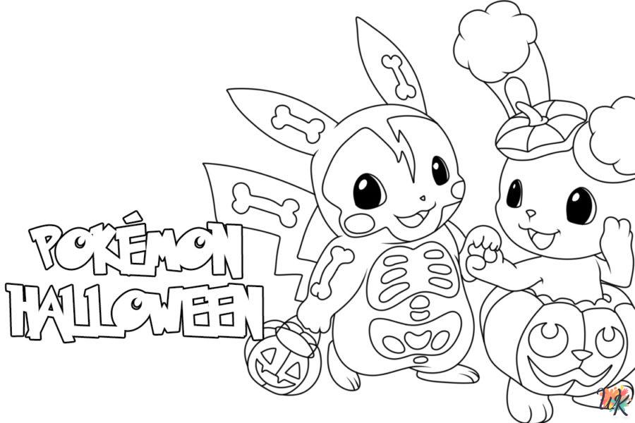 cute Pokemon Halloween coloring pages