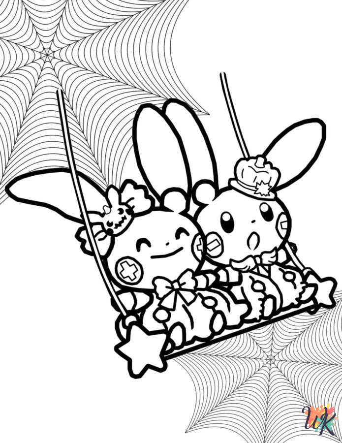 free Pokemon Halloween tree coloring pages
