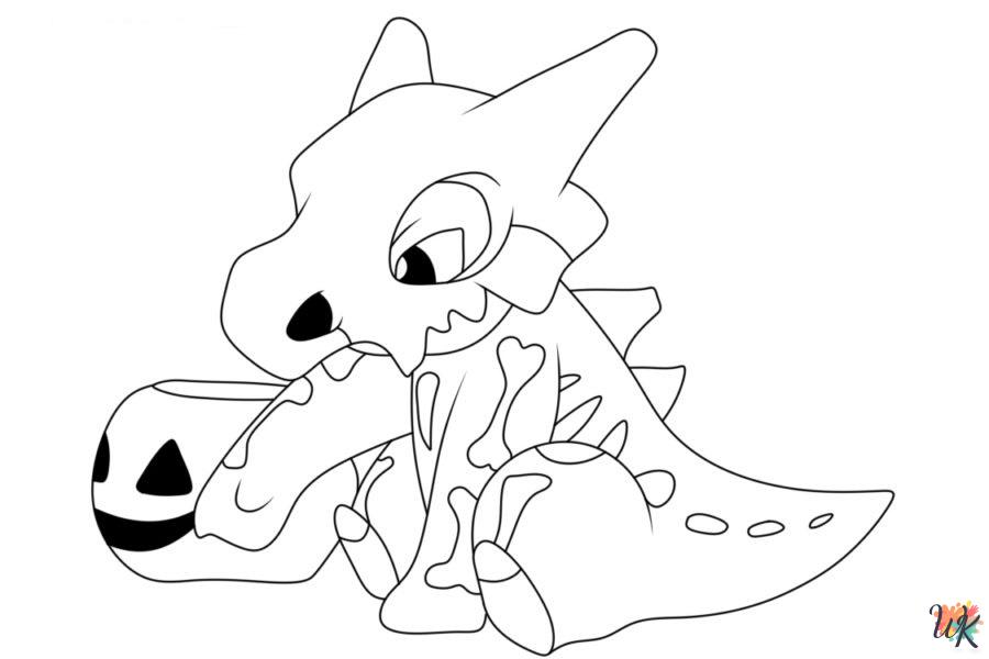 Pokemon Halloween ornament coloring pages