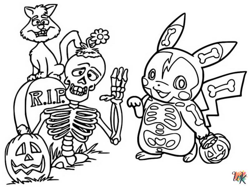 free Pokemon Halloween printable coloring pages