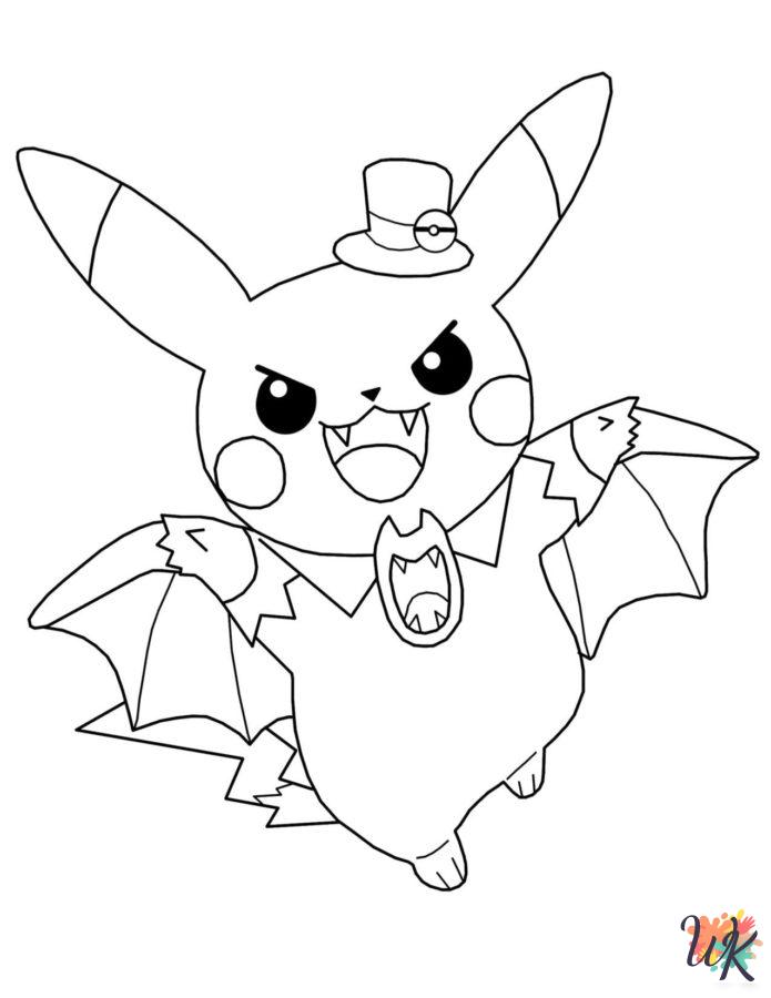vintage Pokemon Halloween coloring pages
