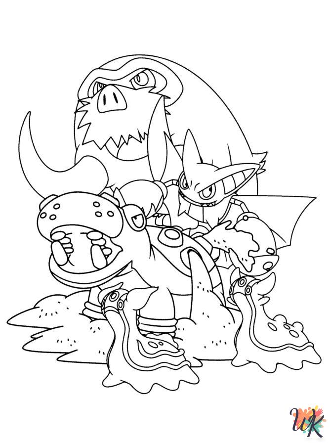 detailed Pokemon Halloween coloring pages