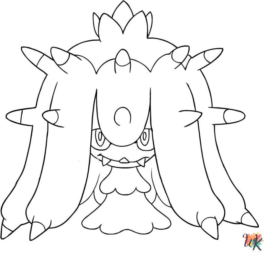 Pokemon Halloween coloring pages for preschoolers