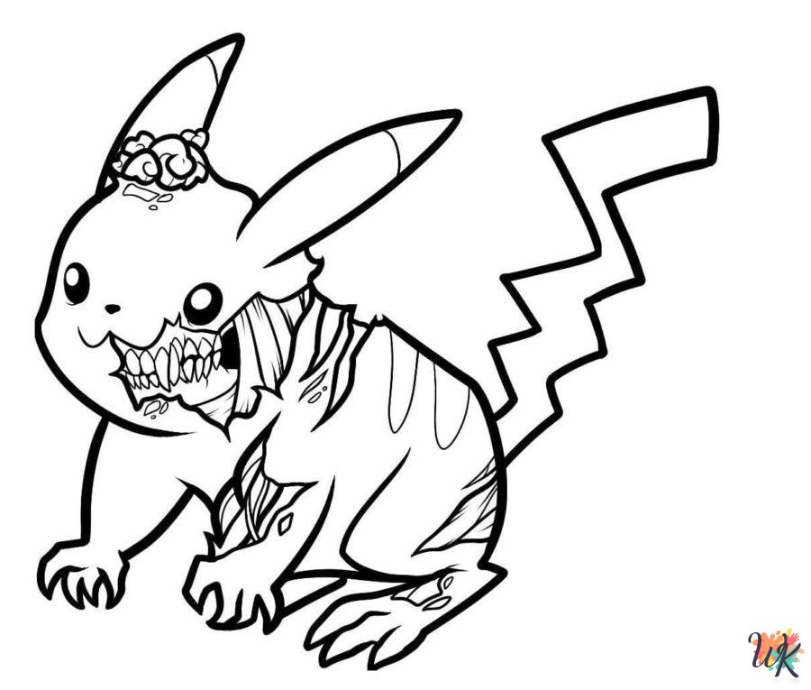 Pokemon Halloween coloring pages printable free