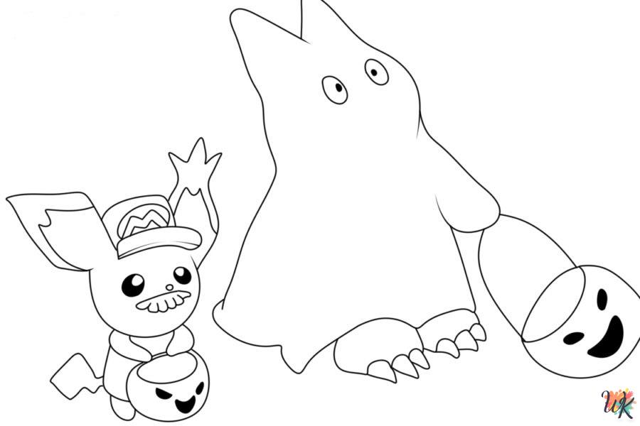 Pokemon Halloween coloring pages printable