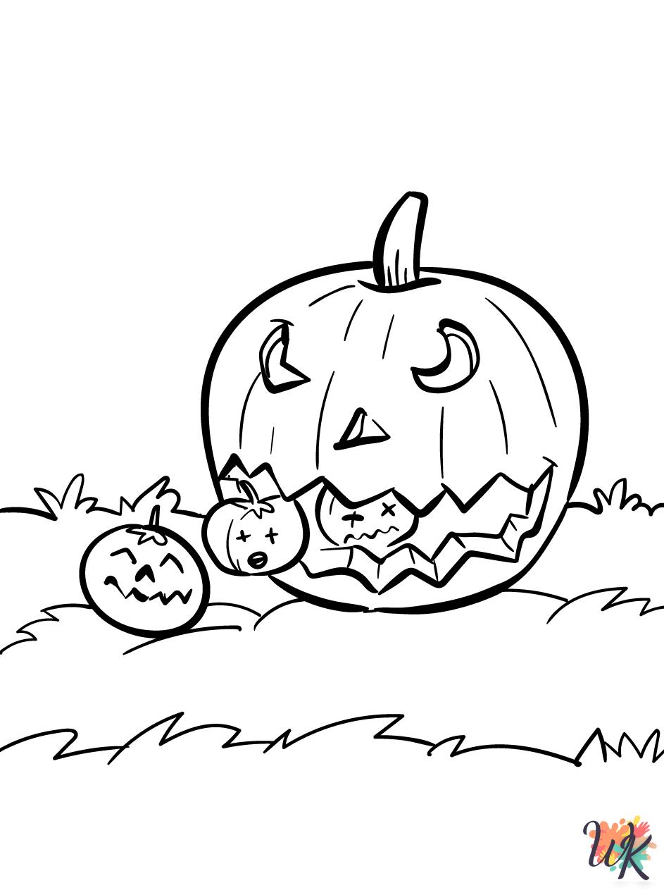 Pumpkin coloring book pages