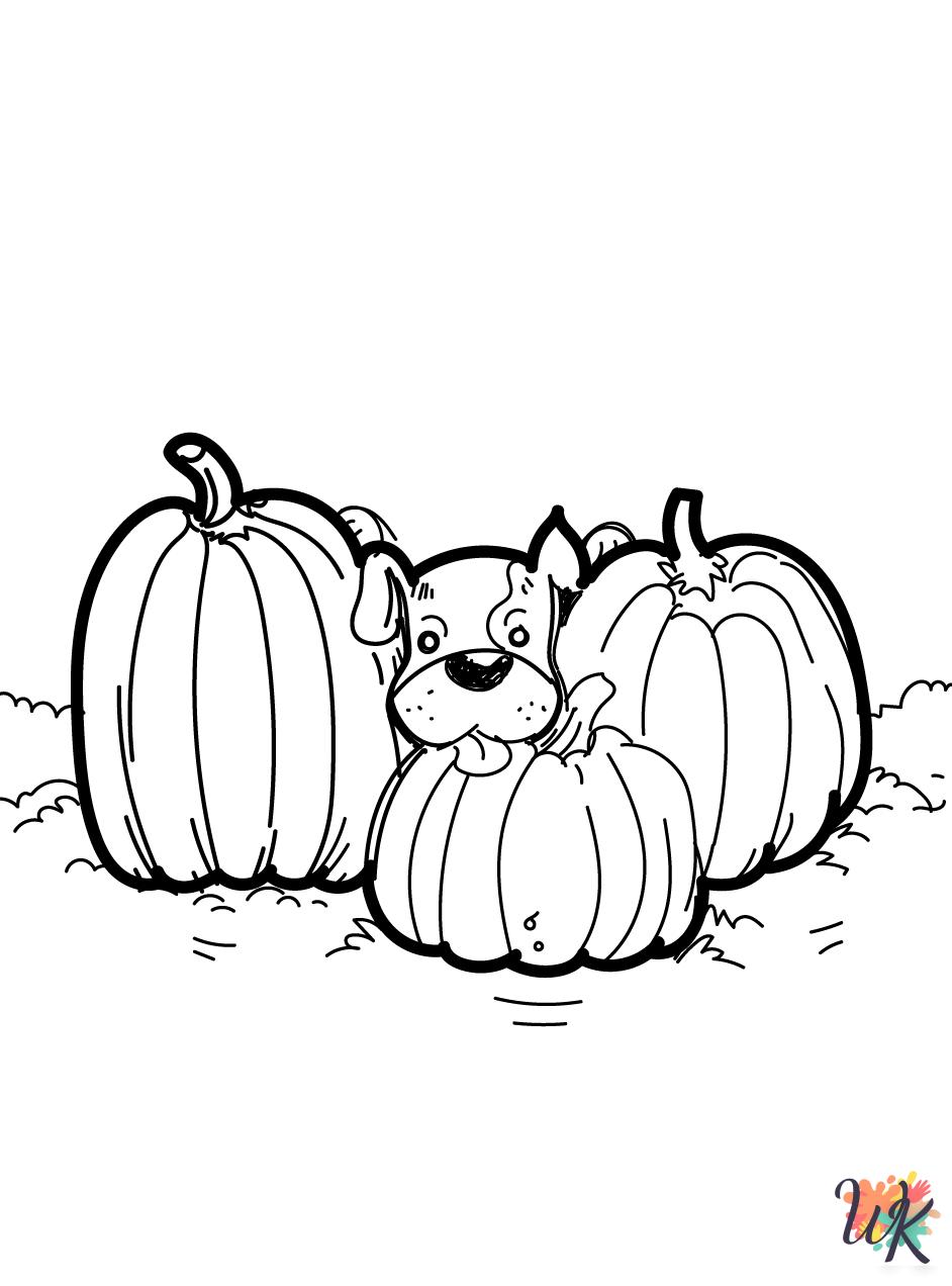free Pumpkin tree coloring pages