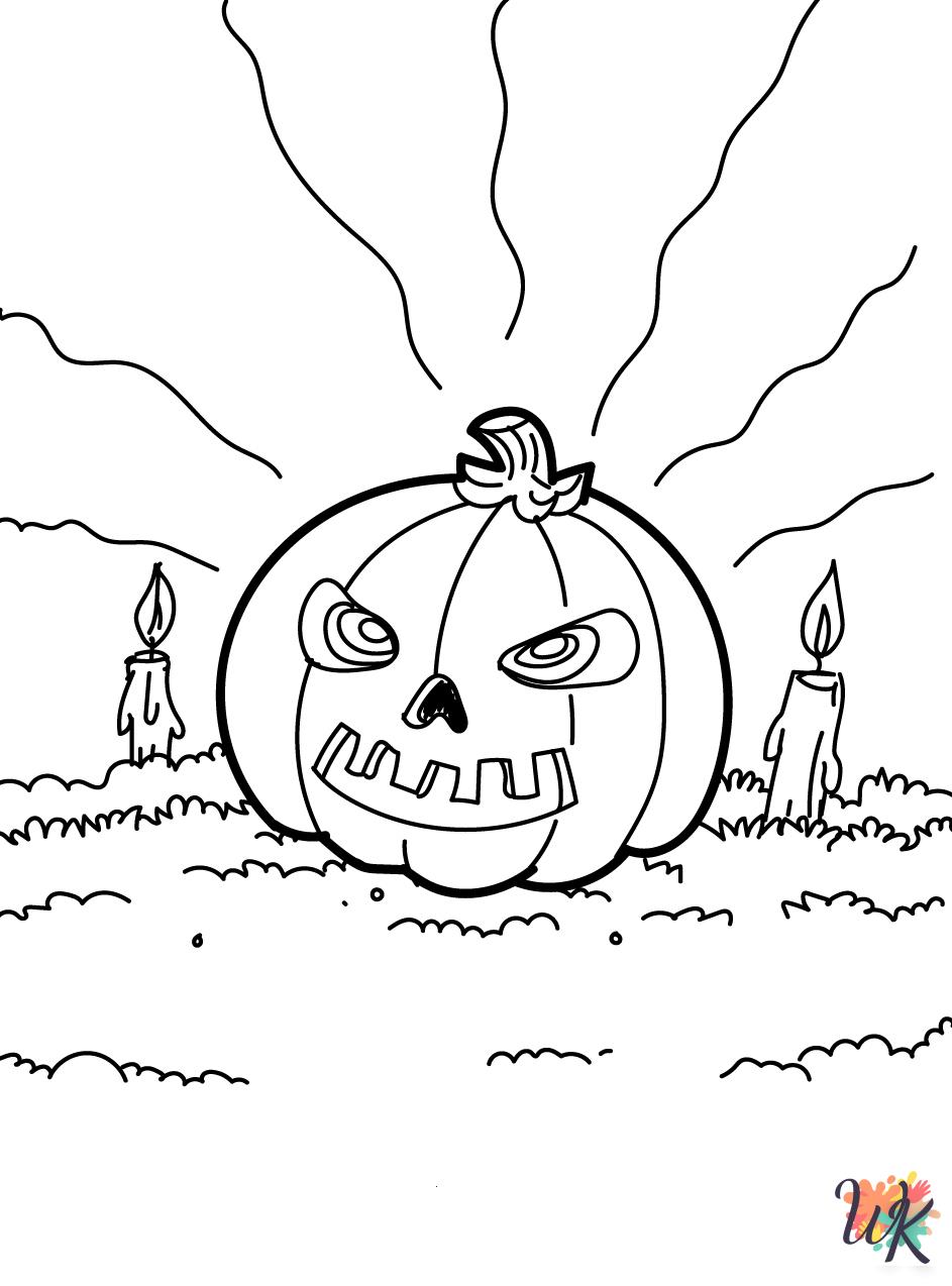 Pumpkin coloring pages easy