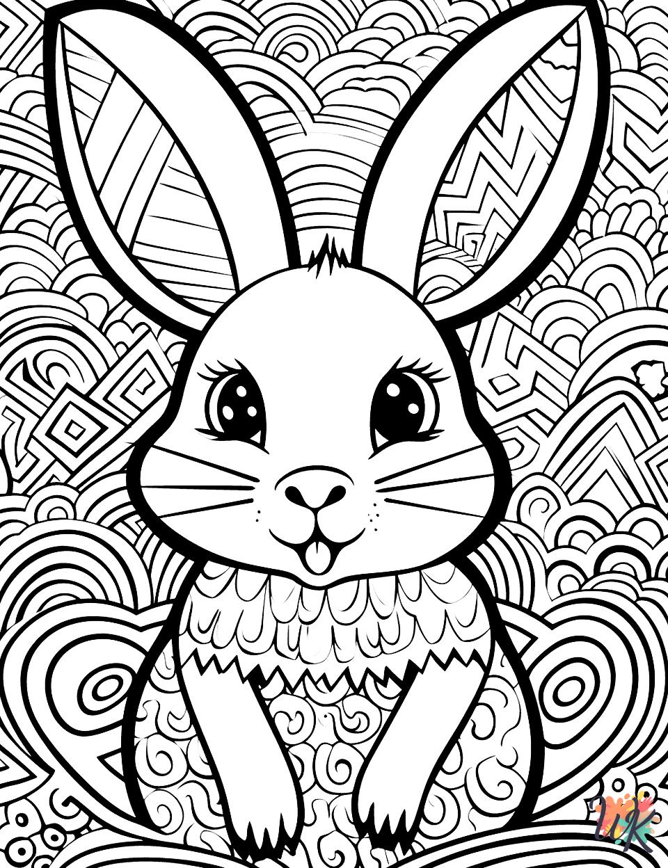 coloring pages for kids Rabbits