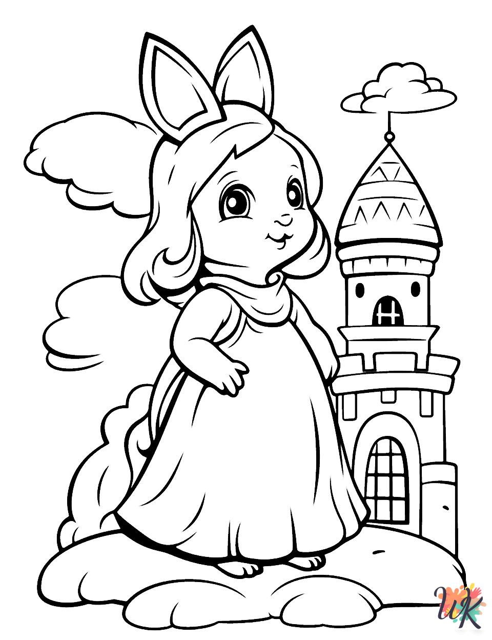 Rabbits coloring pages printable
