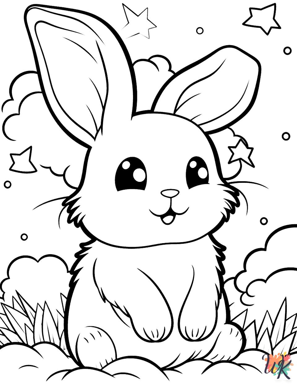 Rabbits coloring pages