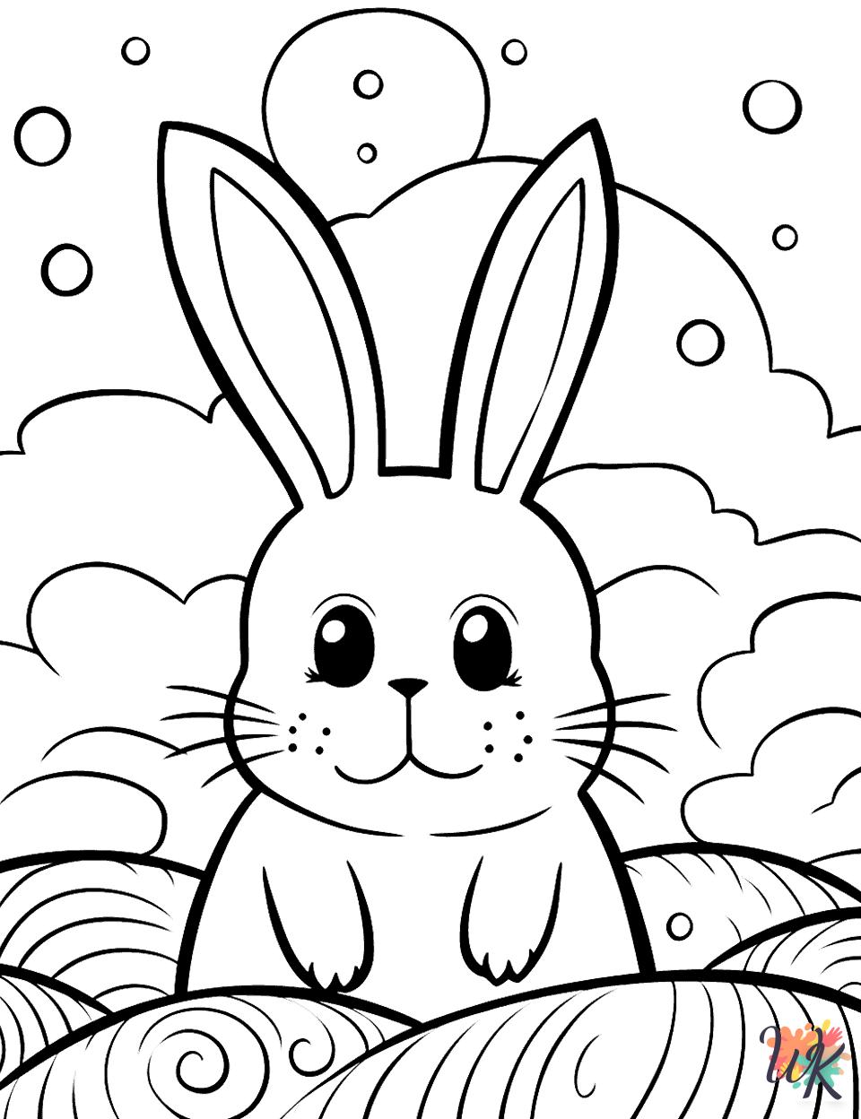coloring pages for kids Rabbits