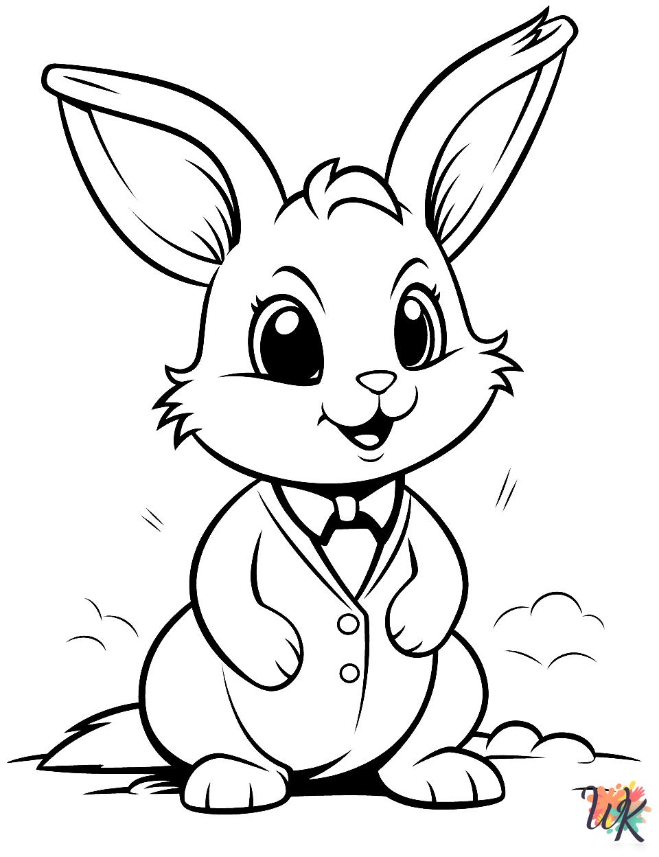 printable Rabbits coloring pages for adults