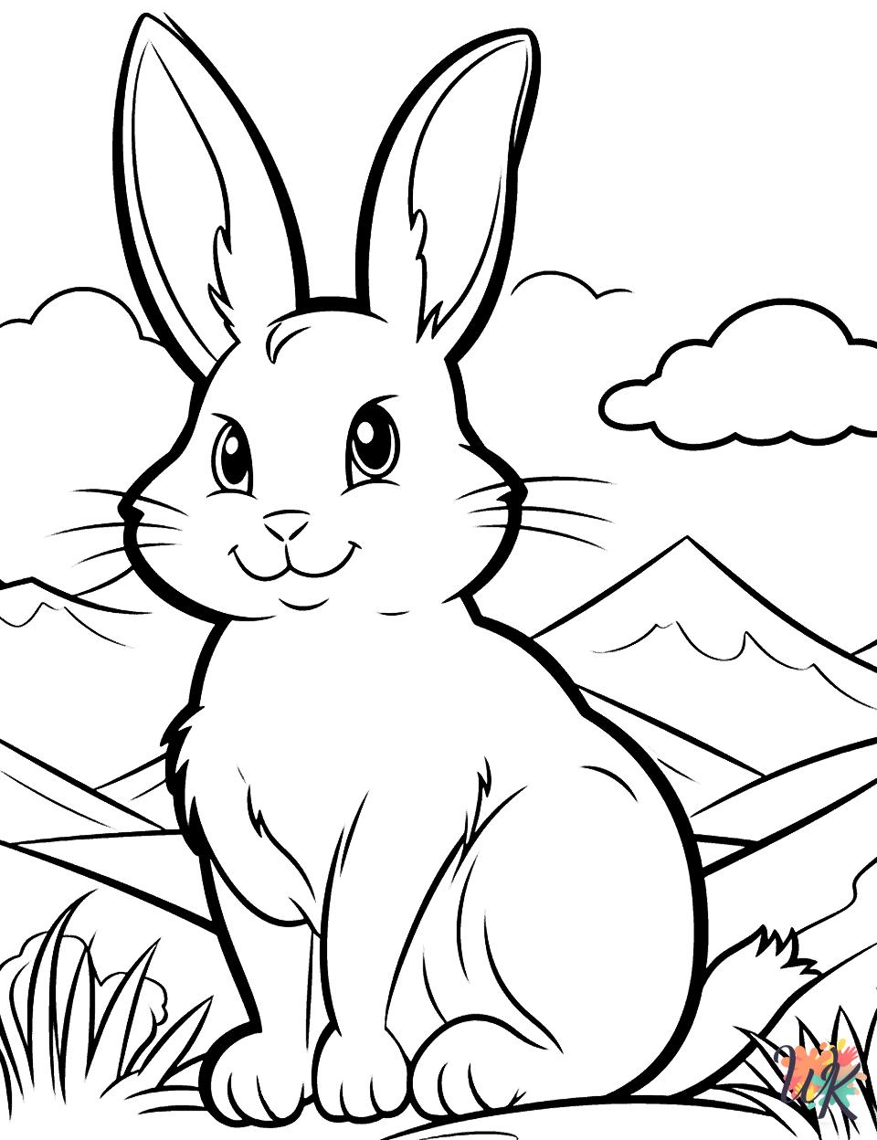 free Rabbits coloring pages for kids