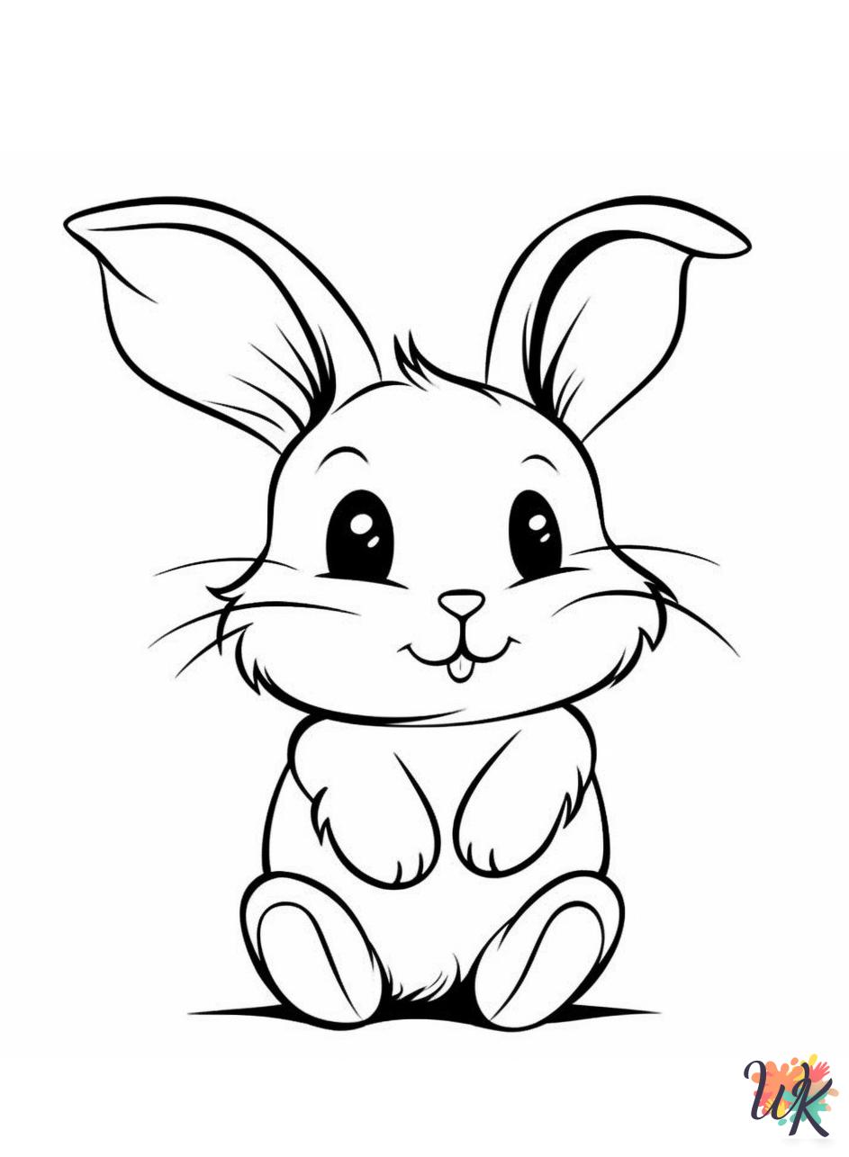free Rabbits tree coloring pages