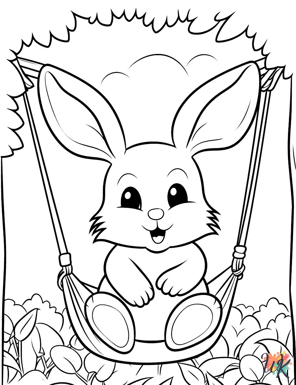 merry Rabbits coloring pages