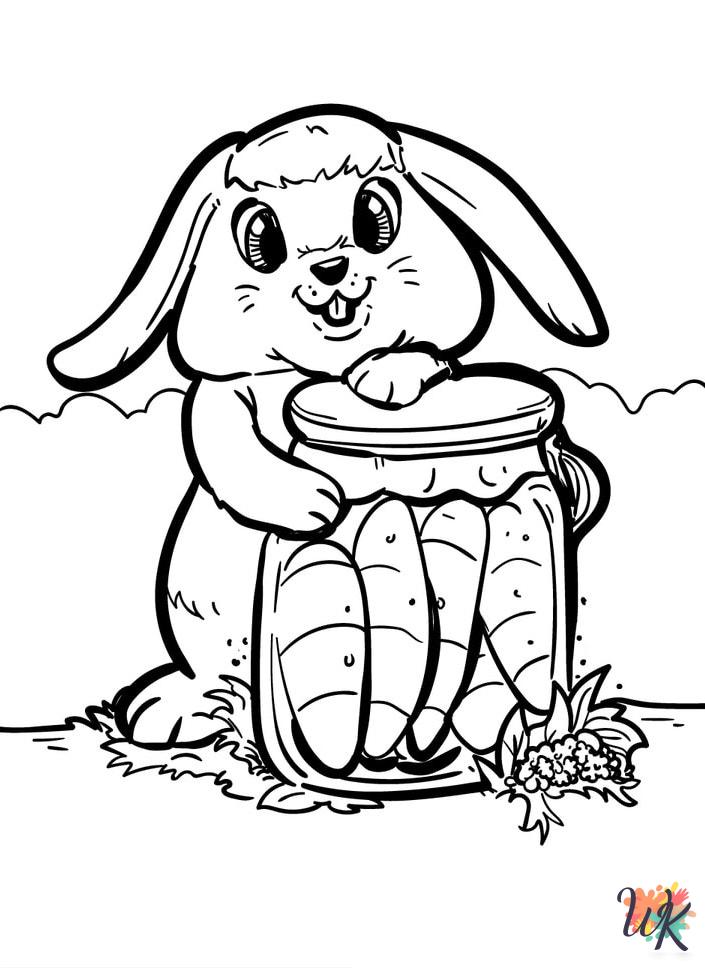 free Rabbits coloring pages pdf