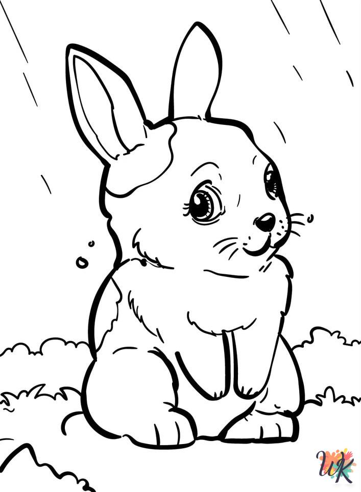 Rabbits adult coloring pages 1