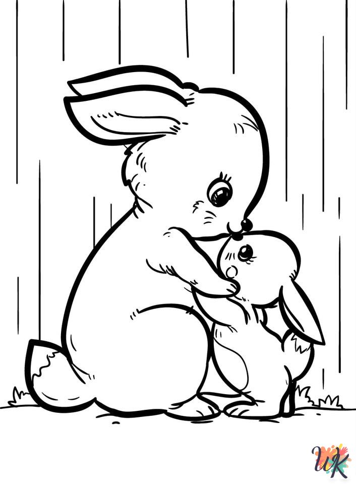 printable Rabbits coloring pages for adults