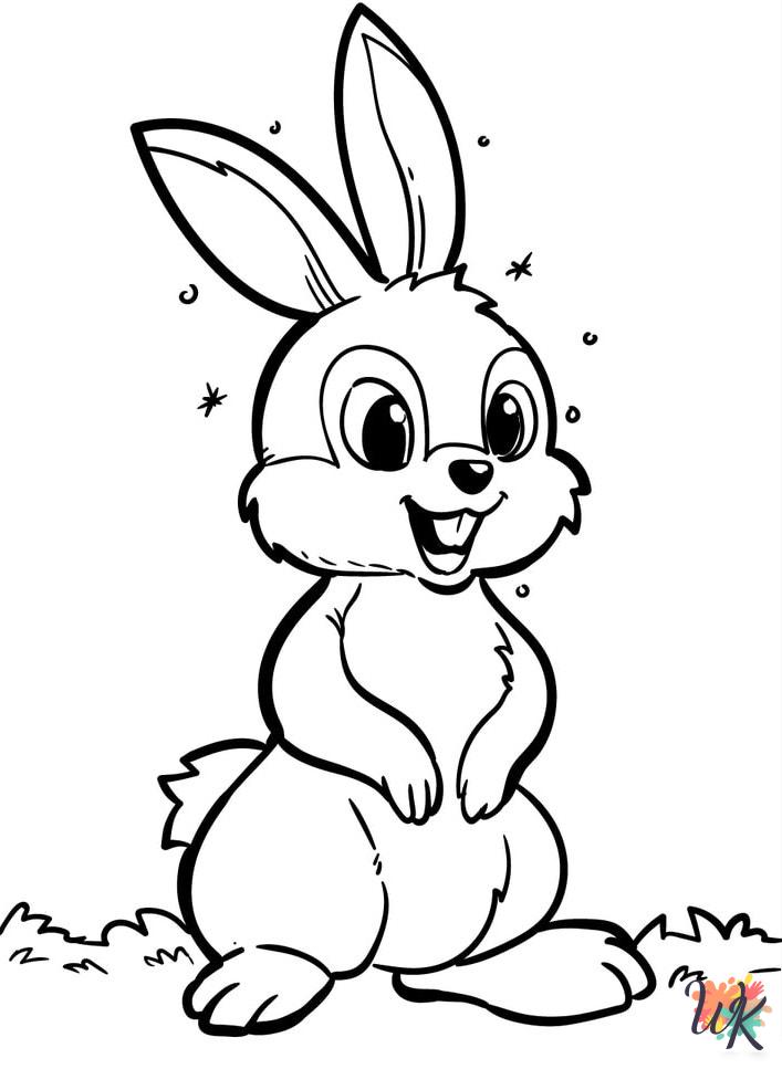 Rabbits coloring pages for kids