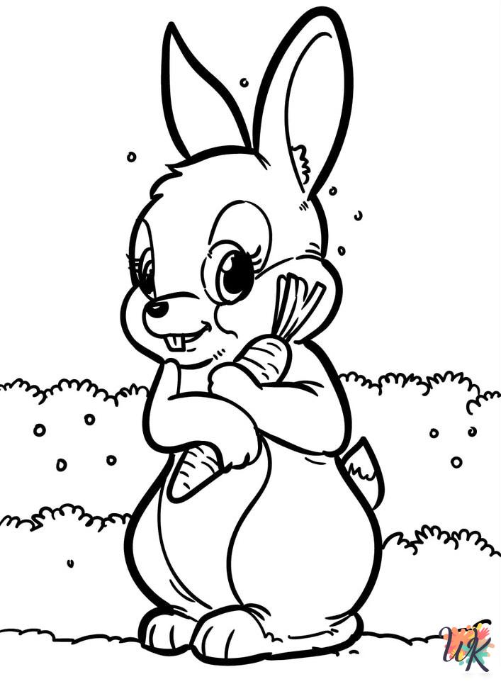 Rabbits printable coloring pages