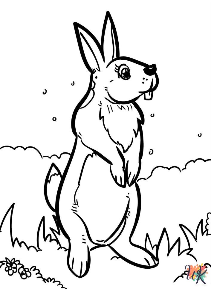 Rabbits adult coloring pages