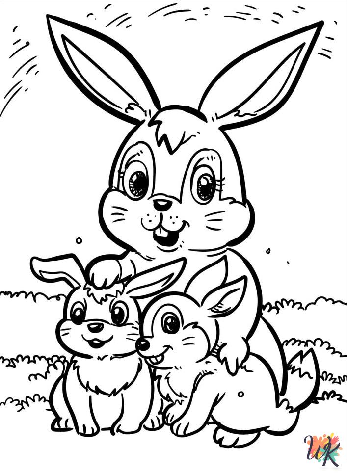 free Rabbits printable coloring pages