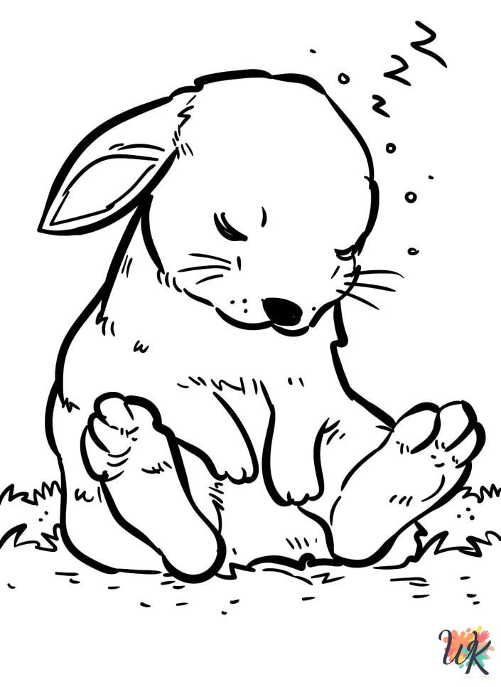 Rabbits adult coloring pages