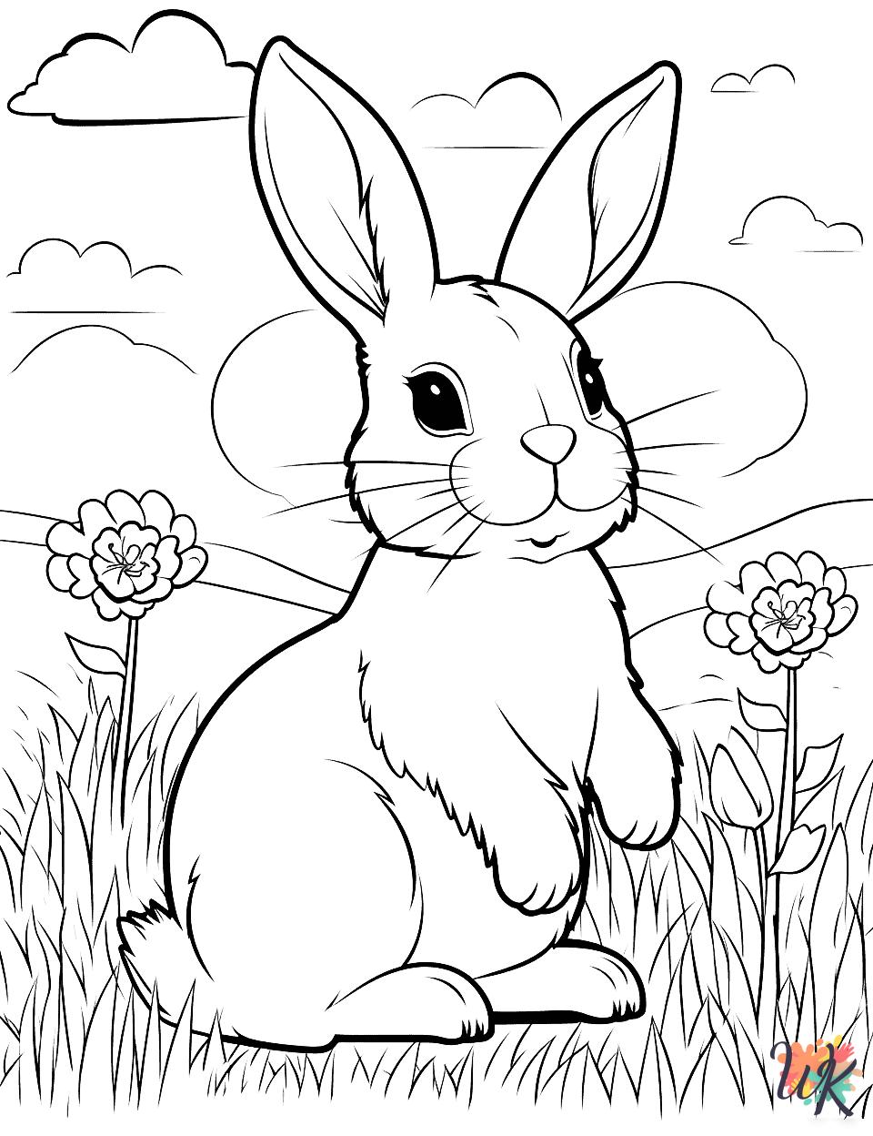 free Rabbits coloring pages printable
