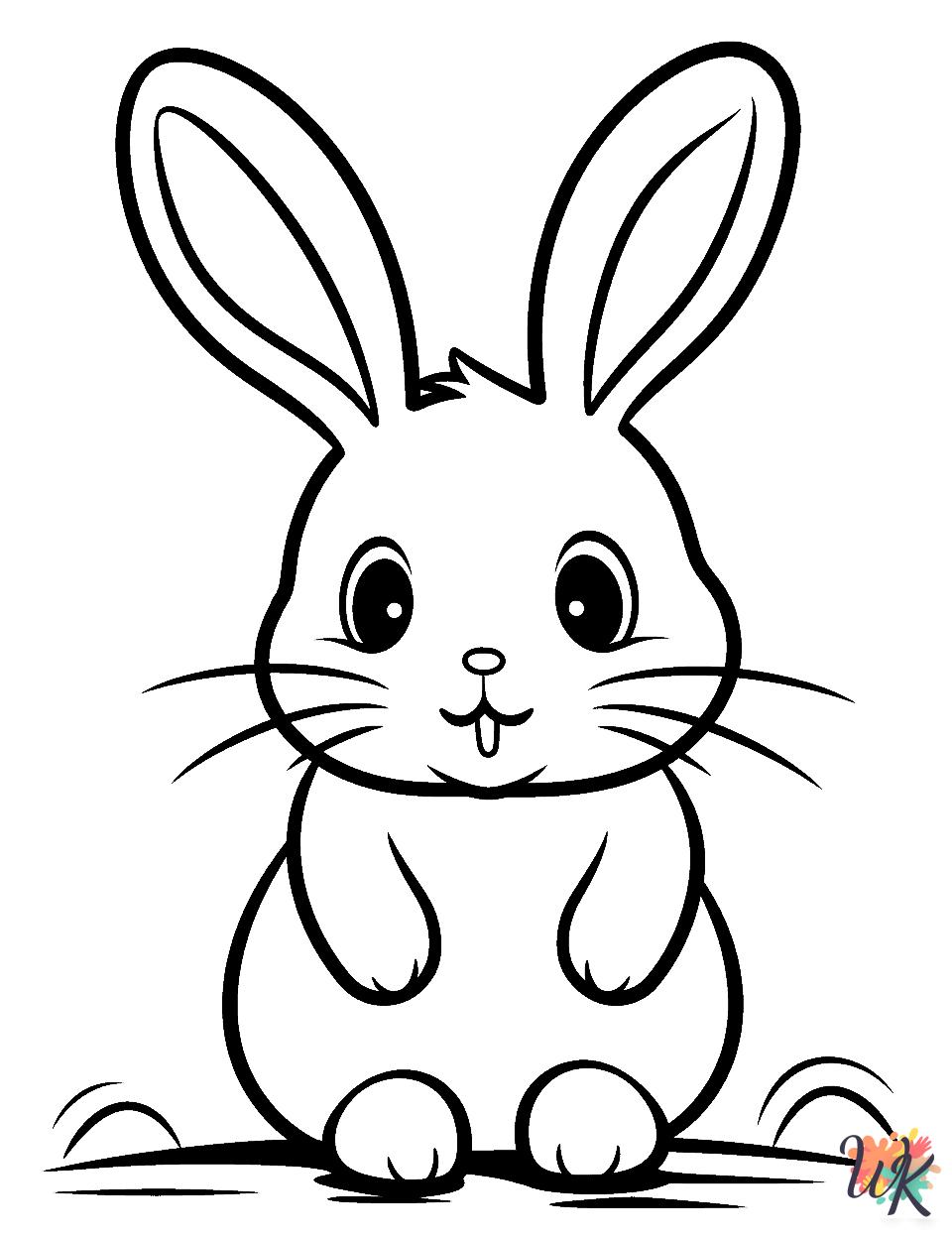 Rabbits free coloring pages